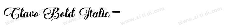 Clavo Bold Italic字体转换